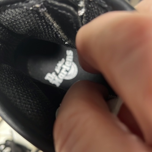 Dr. Martens air leather boots youth kids white with black laces rubber D… - Picture 5 of 11